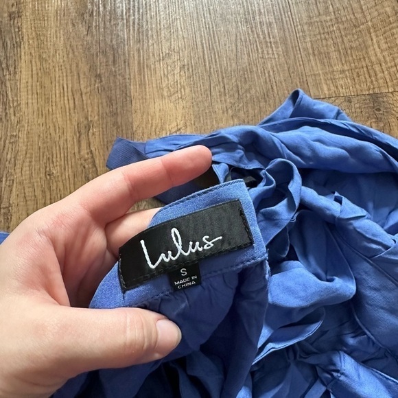 LULU’S Positivity Perfect Periwinkle Blue Wrap Dress - Picture 3 of 3